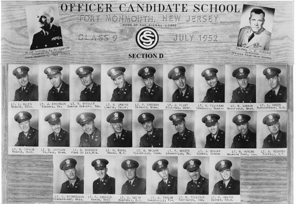 1952,Fort Monmouth,Army Officers Candidate Class 9-52,Section D
