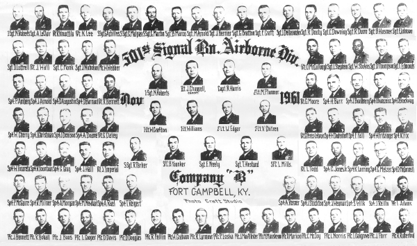 1961,Company B,501st Signal BN,101st Airborne