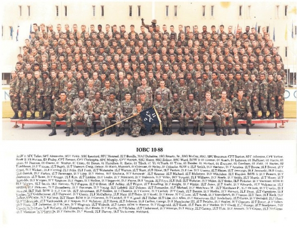 1988,Fort Benning,Infantry Officer Basic Course,10-88