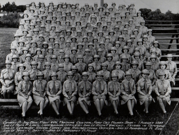 1944,WAC Training Center, Fort Des Moines, Iowa,Company 17,3rd Regiment