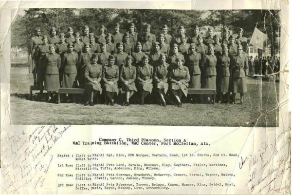 Circa 1956,Fort McCllelan,WAC Training Battalion,Company C,Third Platoon
