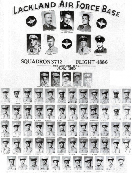 1950,Lackland AFB,Squadron 3712,Flight 4886