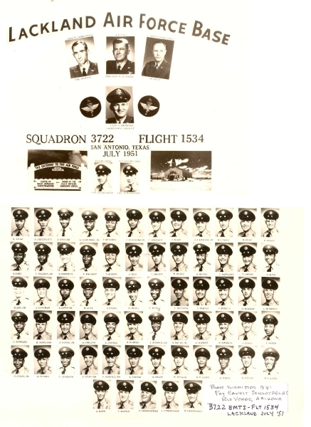 1951,Lackland AFB,Squadron 3722,Flight 1534