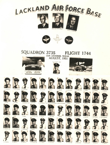 1951,Lackland AFB,Squadron 3735,Flight 1744