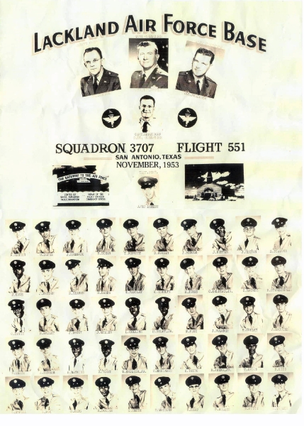 1953,Lackland AFB,Squadron 3707,Flight 551