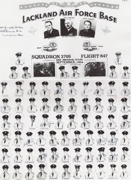 1954,Lackland AFB,Squadron 3705,Flight 847
