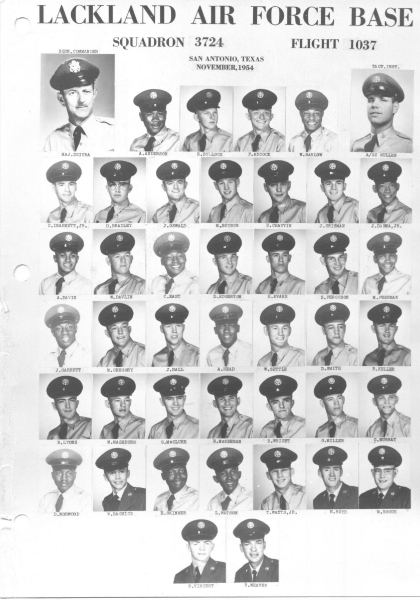 1954,Lackland AFB,Squadron 3724,Flight 1037