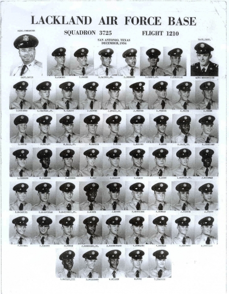 1954,Lackland AFB,Squadron 3725,Flight 1210