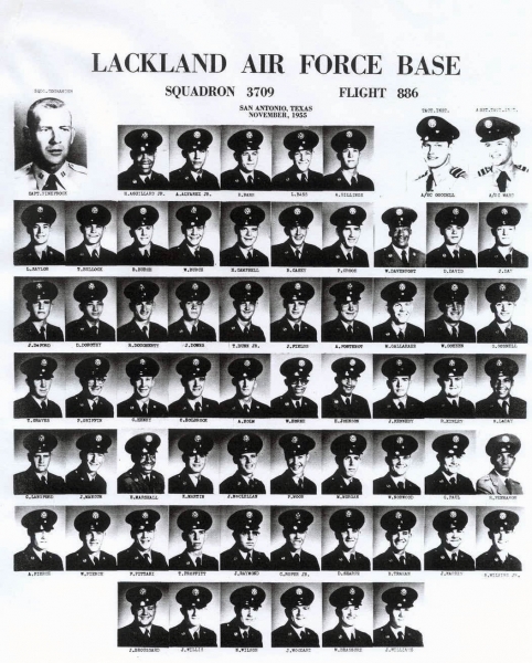 1955,Lackland AFB,Squadron 3709,Flight 886