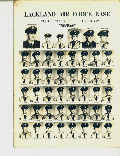 1957,Lackland AFB,Squadron 2707,Flight 209