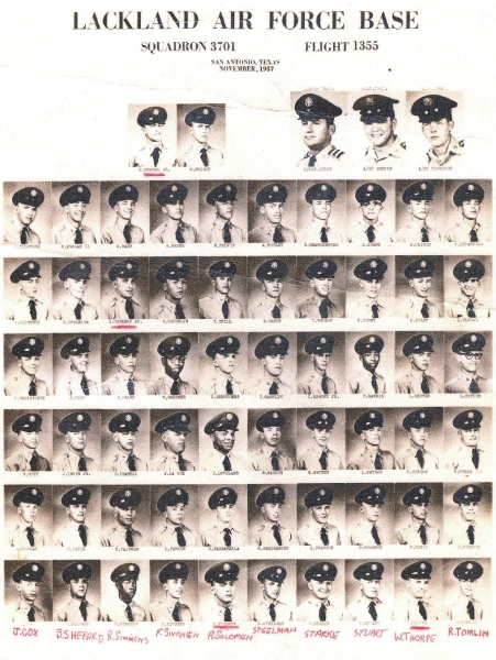 1957,Lackland AFB,Squadron 3701,Flight 1355