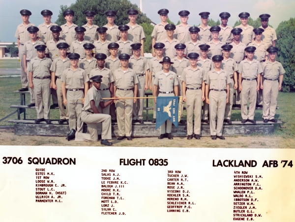 1974, Lackland AFB, Squadron 3706, Flight 0835