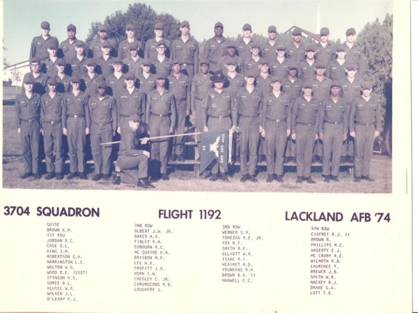 1974,LacklandAFB,Squadron 3704, Flight 1192