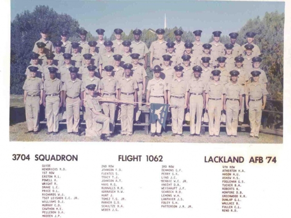 1974,LacklandAFB,Squadron 3704, Flight 1062
