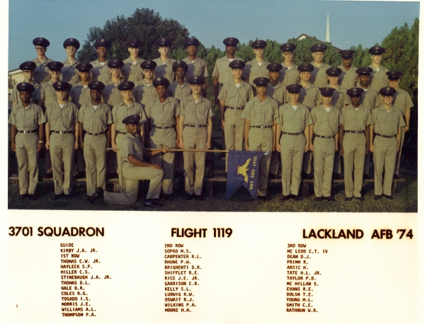 1974,Lackland AFB,Squadron 3701,Flight 1119