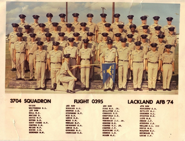 1974,Lackland AFB,Squadron 3704,Flight 0395