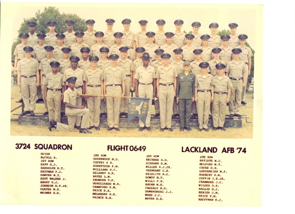 1974,Lackland AFB,Squadron 3724,Flight 0649