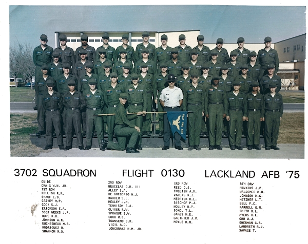 1975, Lackland AFB, Squadron 3702, Flight 0130