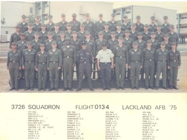 1975,LacklandAFB,Squadron 3726, Flight 0134