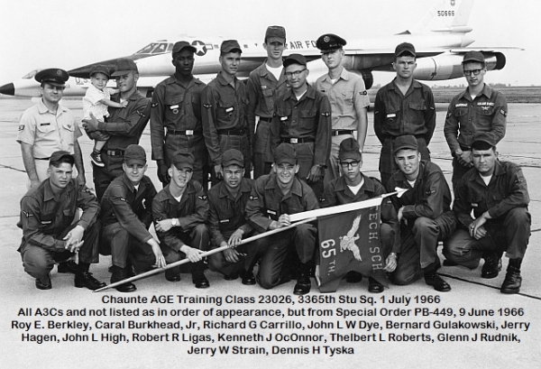 1966,Chanute AFB,AGE Technical Training Class 23026, 3365th Student Squadron