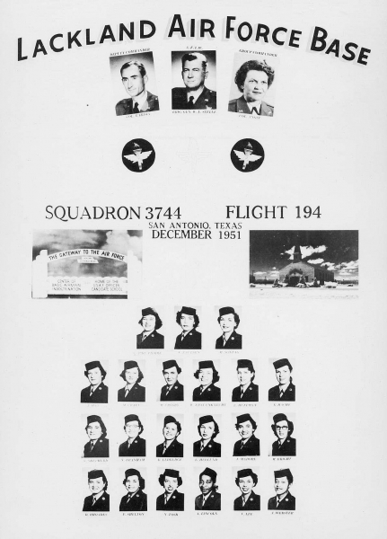 1951,Lackland AFB,Squadron 3744,Flight 194,WAF