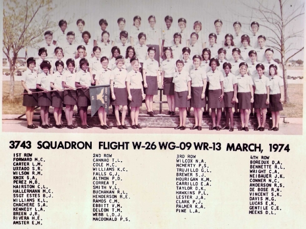 1974,Lackland AFB,Squadron 3743,Flight W-26,WG-09,WR-13