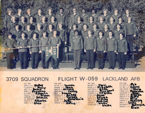 1975,Lackland AfB,Squadron 3709,Flight W-059,Front