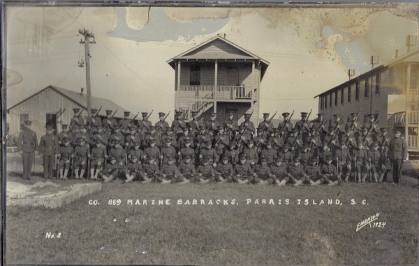 1924, Marine Barracks, Parris Island, Company 869
