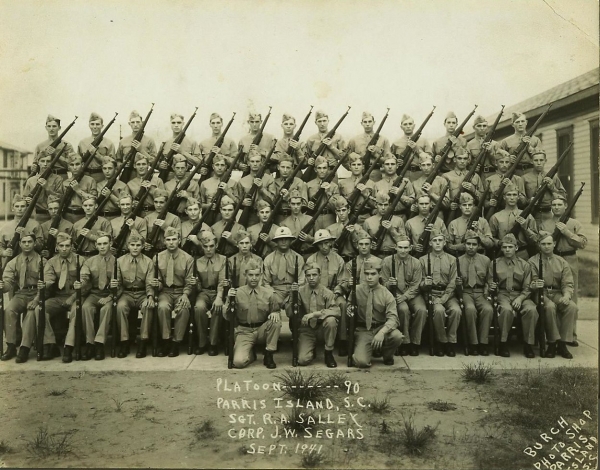 1941, Marine Barracks, Parris Island,Platoon 90