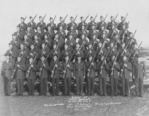 1941, Marine Barracks, Parris Island,Platoon 137