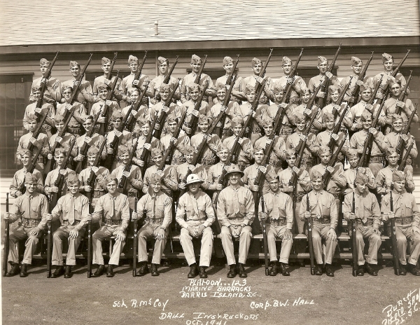 1941,Marine Barracks,Parris Island,Platoon 123