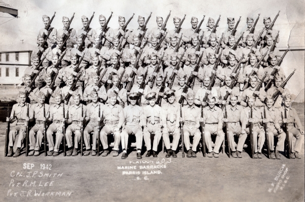 1942, Marine Barracks, Parris Island,Platoon 603