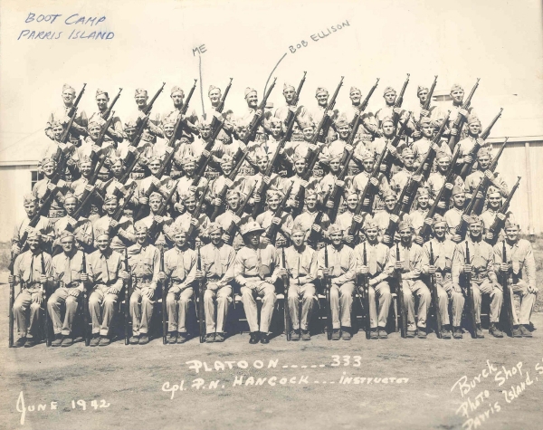 1942, Marine Barracks, Parris Island,Platoon 333