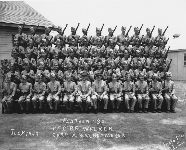1943, Marine Barracks Parris Island,Platoon 332