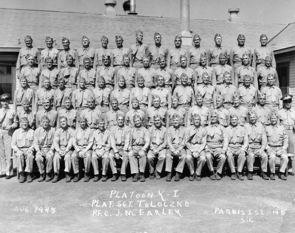 1943,Marine Barracks Parris Island,Platoon Y-I