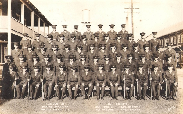 1945, Marine Barracks, Paris Island,Platoon 25