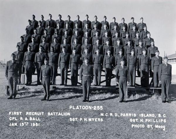 1951, MCRD Parris Island, Platoon 255