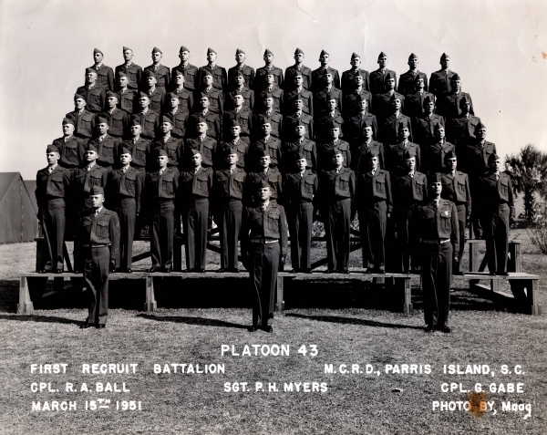 1951, MCRD Parris Island, Platoon 43