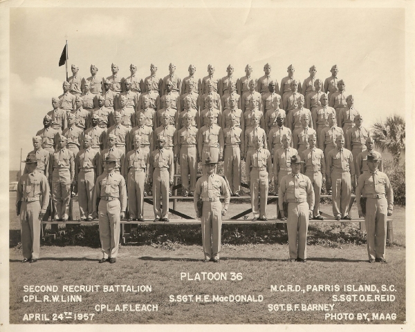 1957,MCRD Parris Island,Platoon 36
