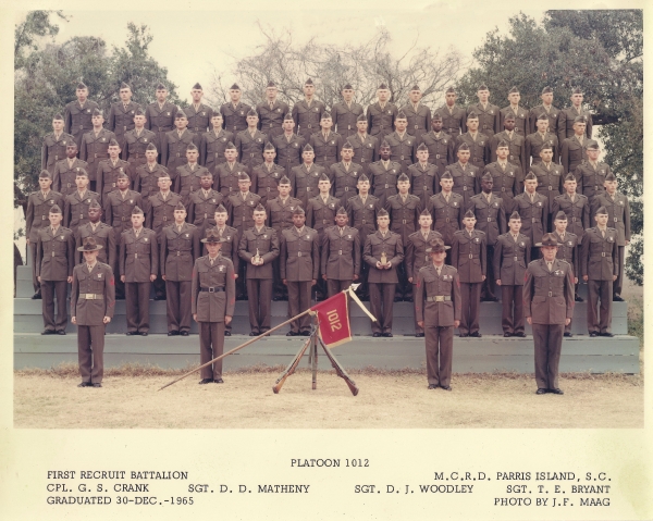 1965,MCRD Parris Island,Platoon 1012