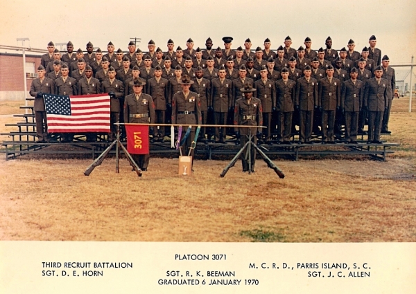 1970,MCRD Parris Island,Platoon 3071