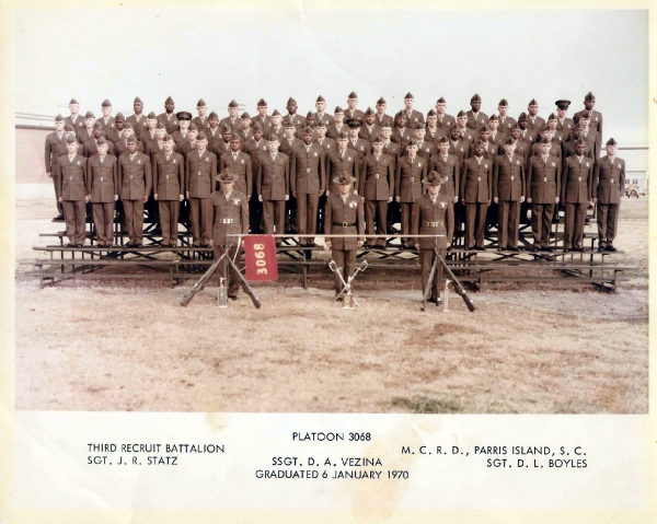 1970,MCRD Parris Island,Platoon 3068