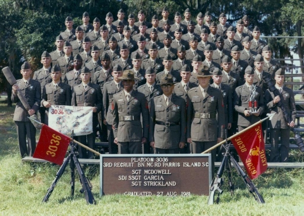 1981,MCRD Parris Island,Platoon 3036