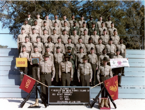 1981,MCRD Parris Island,Platoon 1100