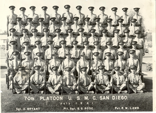 1941,Marine Corps Base San Diego,Platoon 70