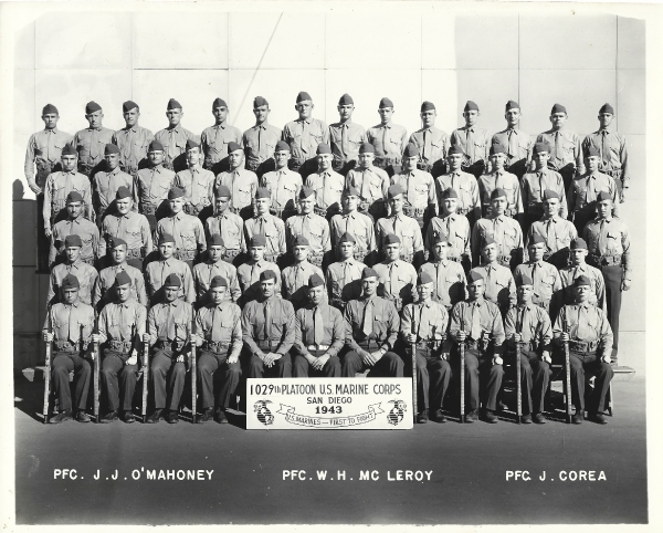 1943, Marine Corps Base San Diego, Platoon 1029