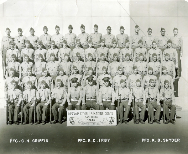 1943, Marine Corps Base San Diego, Platoon 1053