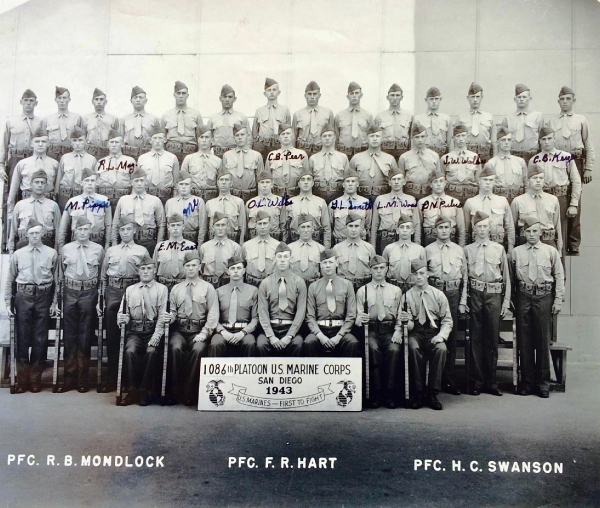 1943, Marine Corps Base San Diego, Platoon 1086