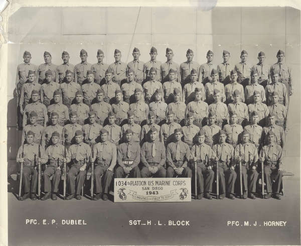 1943,Marine Base San Diego,Platoon 1034
