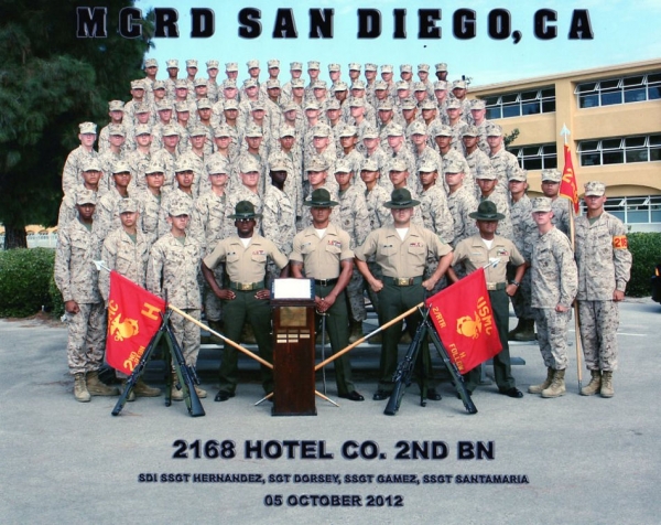 2012,MCRD San Diego,Platoon 2168